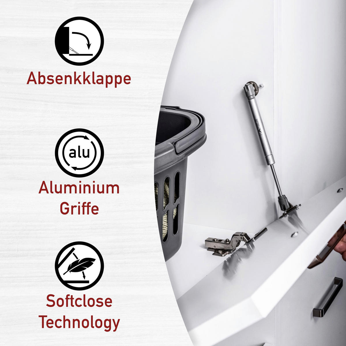 HAUSWIRTSCHAFTSRAUM 335/208/68 cm  in Weiß  - Weiß, MODERN, Holzwerkstoff (335/208/68cm) - home24