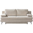 SCHLAFSOFA Rob Cord Beige Rückenkissen, Bettkasten, Schlaffunktion  - Eichefarben/Beige, Design, Holz/Textil (200/91/92cm) - Novel
