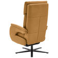 RELAXSESSEL in Leder Currygelb  - Currygelb/Schwarz, Design, Leder/Metall (70/117/85cm) - Dieter Knoll
