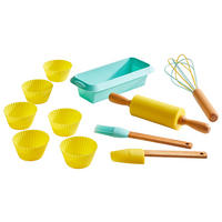 KINDERBACKSET  - Blau/Gelb, Basics, Holz/Kunststoff - X-Mas