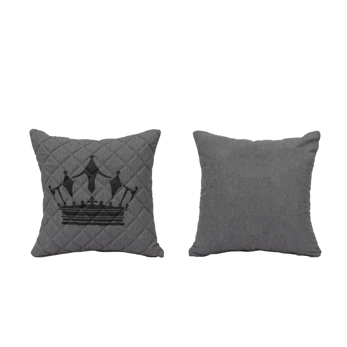 OUTDOOR-KISSEN  - Dunkelgrau/Grau, MODERN, Textil (45/45cm) - Gardenson