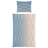 POSTELJNINA MODERN LIFE B 140/200 cm mako saten bela, pastelno modra  - pastelno modra/bela, Konvencionalno, tekstil (140/200cm) - Fleuresse