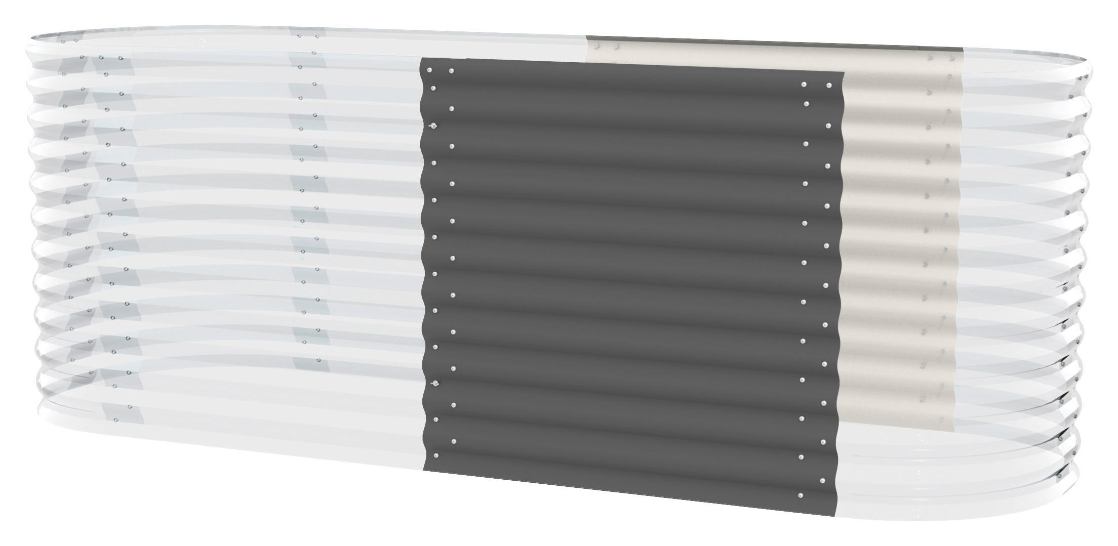 HOCHBEET-ERWEITERUNG 82,1/85,8/80 cm  - Grau, Basics, Metall (82,1/85,8/80cm)