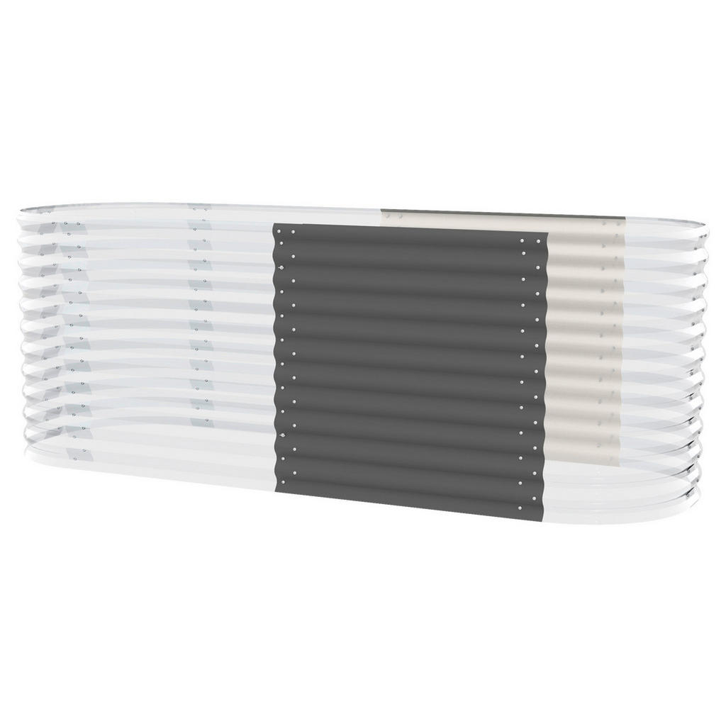 Hochbeet-Erweiterung Vita 82,1x85,8x80 cm, Oval, Grau