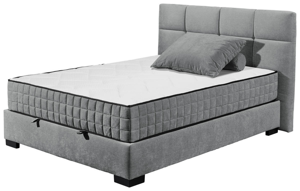 BOXBETT 120/200 cm  in Anthrazit  - Anthrazit/Schwarz, Modern, Holzwerkstoff/Kunststoff (120/200cm) - MID.YOU