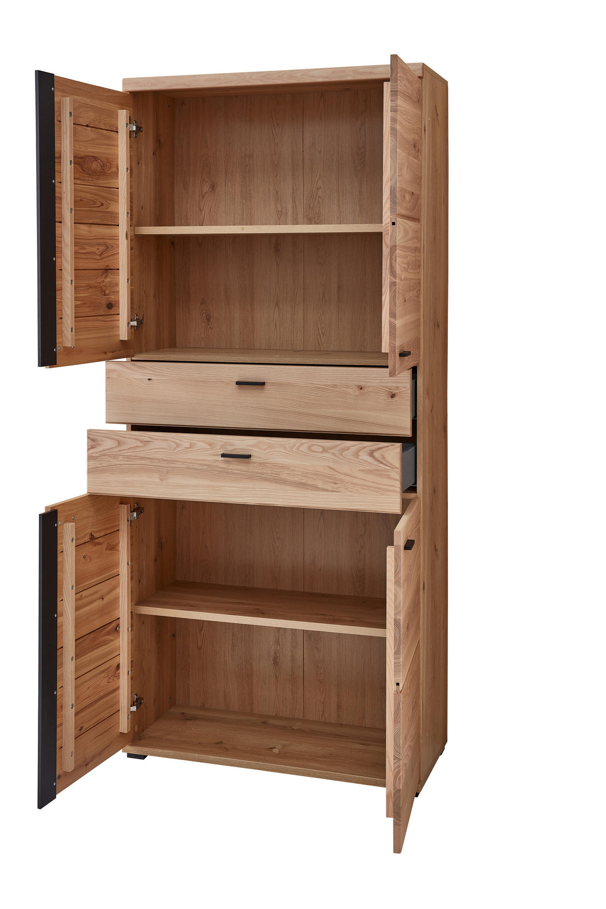 AKTENSCHRANK 90/203/38 cm  - Eschefarben/Schwarz, Modern, Holzwerkstoff (90/203/38cm) - MID.YOU