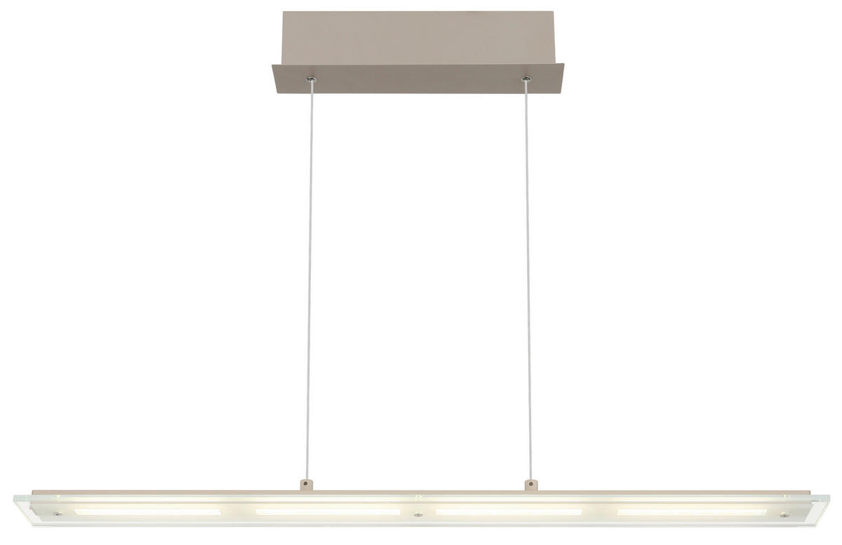 LED-HÄNGELEUCHTE Novak 88/9/150 cm  - Sandfarben/Klar, Design, Glas/Kunststoff (88/9/150cm) - Globo