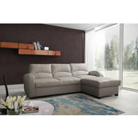 ECKSOFA in Lederlook Echtleder Platinfarben  - Platinfarben/Schwarz, Design, Leder/Kunststoff (227/168cm) - Livetastic