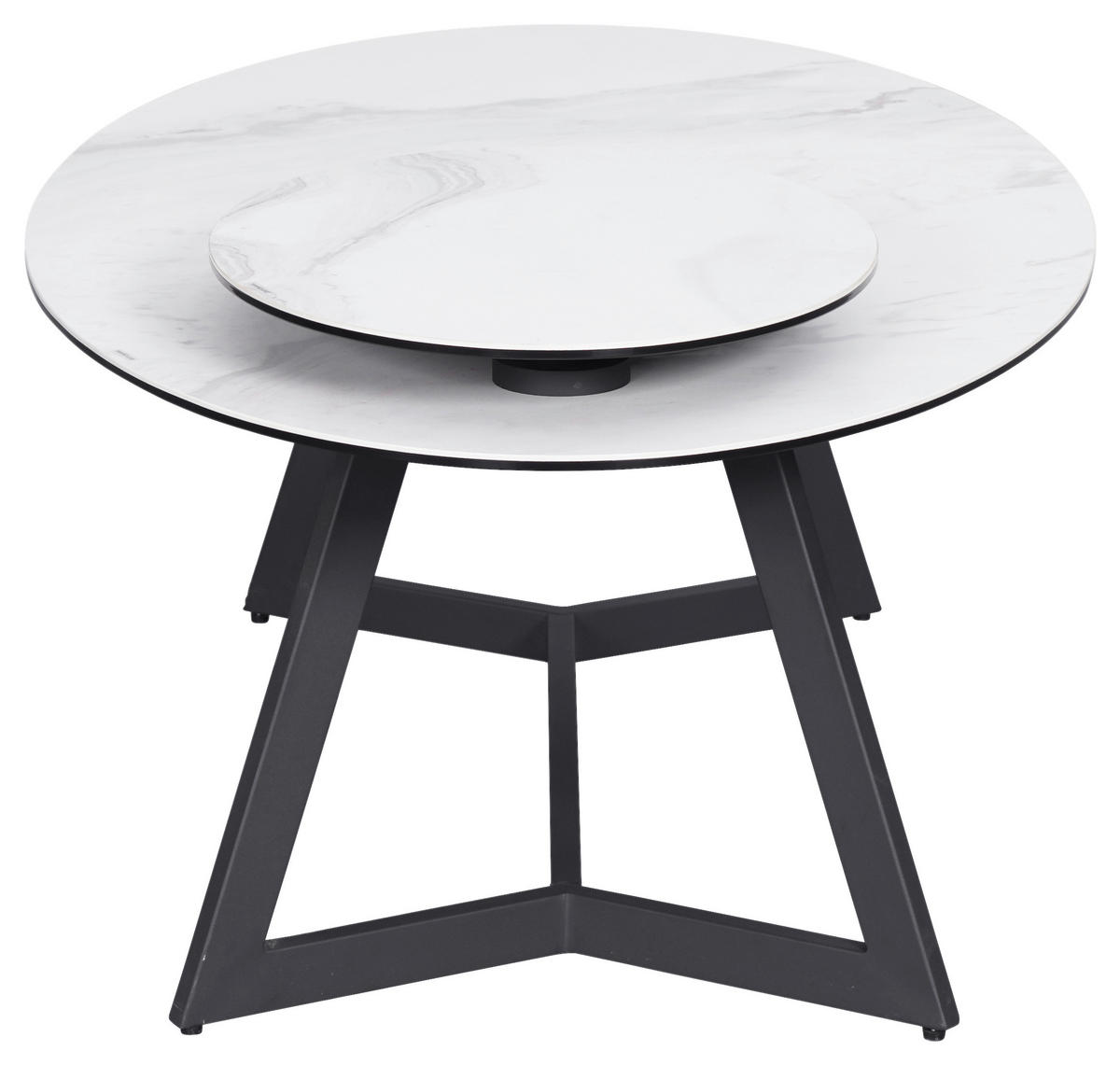 COUCHTISCH ESG 130/70/48 cm oval Anthrazit, Weiß  - Anthrazit/Weiß, Design, Glas/Keramik (130/70/48cm) - Dieter Knoll