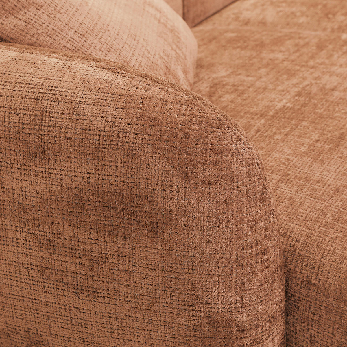 BIGSOFA Chenille Rostfarben  - Rostfarben/Schwarz, Modern, Kunststoff/Textil (270/112/125cm) - Carryhome