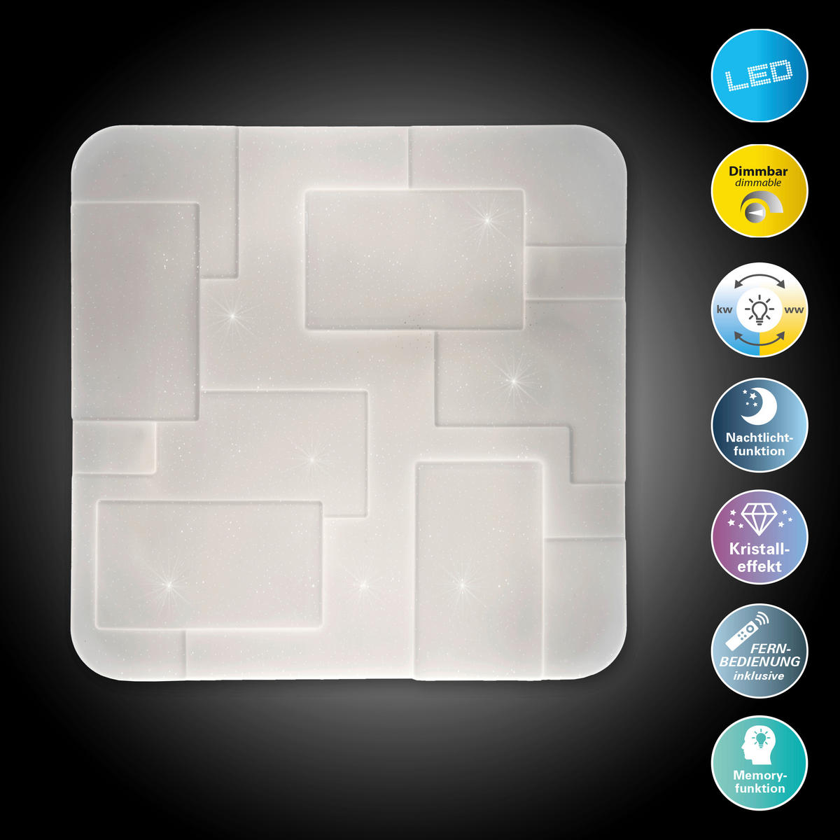 LED-DECKENLEUCHTE 54/6,5 cm   - Weiß, Design, Kunststoff/Metall (54/6,5cm) - Näve