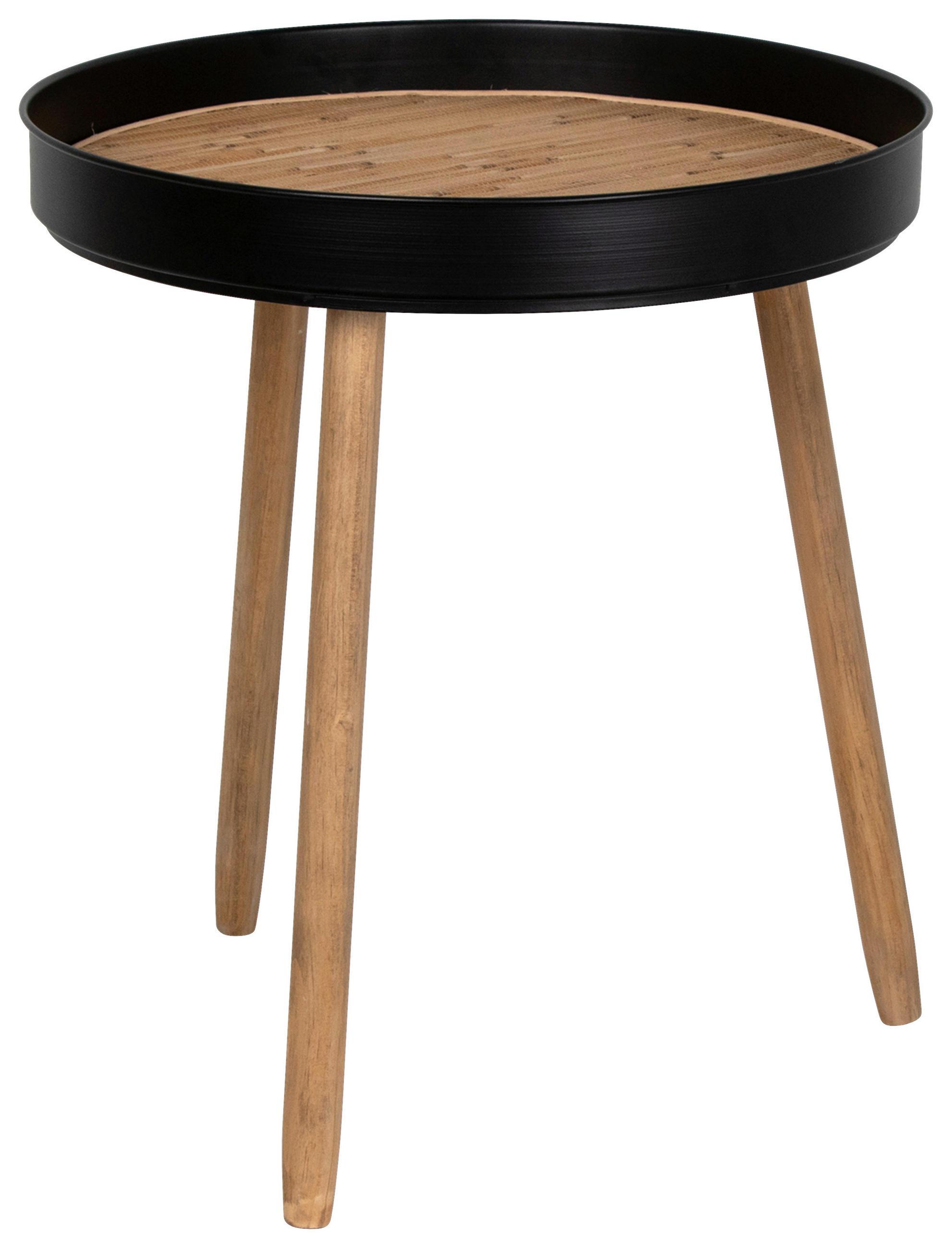 Beistelltisch Rom Naturfarben/ Schwarz