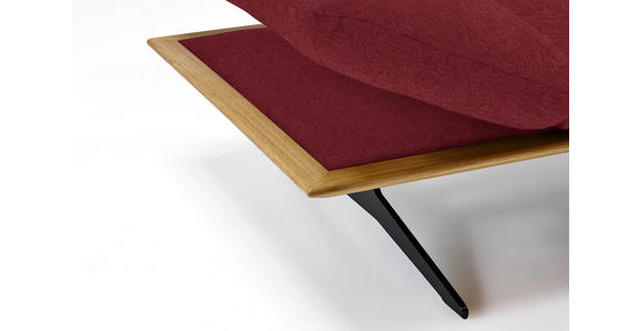 ECKSOFA in Flachgewebe Rot 314/159 cm - Rot/Schwarz, Design, Holz/Textil (314/159cm) - Dieter Knoll