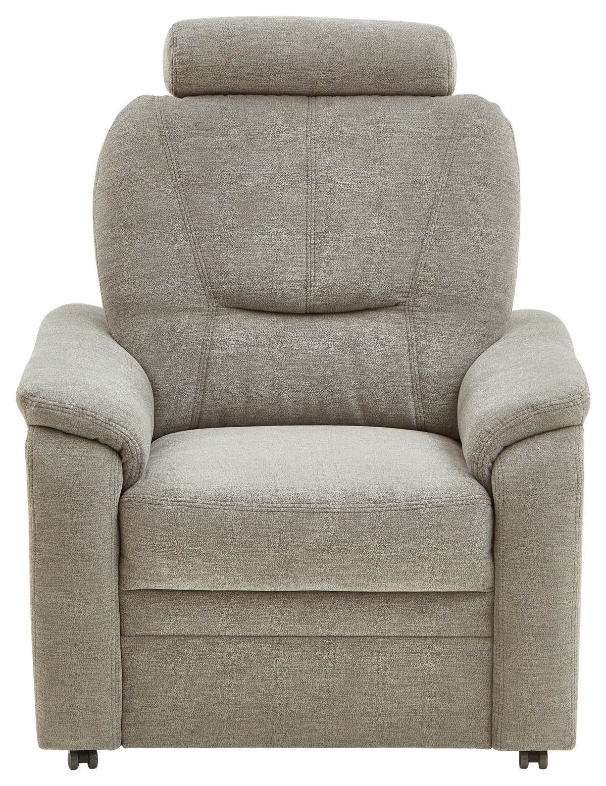 FERNSEHSESSEL  mit Rücken echt Chenille Grau  - Schwarz/Grau, KONVENTIONELL, Kunststoff/Textil (90/96/89cm) - Beldomo Comfort