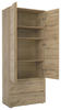 DREHTÜRENSCHRANK 2-türig Eichefarben  - Eichefarben, KONVENTIONELL, Holzwerkstoff (80/191/40cm) - MID.YOU