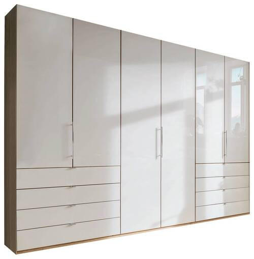 FALTTÜRENSCHRANK in Eichefarben, Champagner  - Chromfarben/Champagner, Konventionell, Glas/Holzwerkstoff (300/236/58cm) - Venda