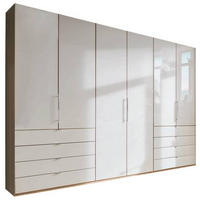 FALTTÜRENSCHRANK in Eichefarben, Champagner  - Chromfarben/Champagner, Konventionell, Glas/Holzwerkstoff (300/236/58cm) - Venda