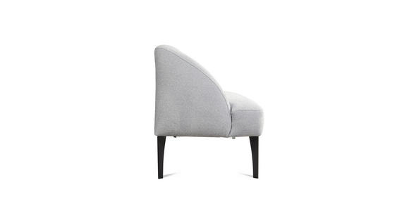 SITZBANK 237/85/72 cm Webstoff Hellgrau Metall - Hellgrau/Schwarz, KONVENTIONELL, Textil/Metall (237/85/72cm) - Moderano