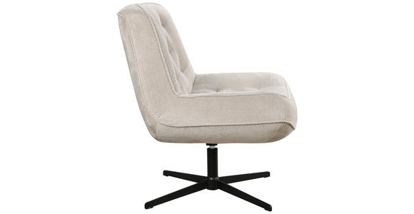 SESSEL in Struktur Naturfarben  - Schwarz/Naturfarben, Design, Holz/Textil (71/83/79cm) - Carryhome