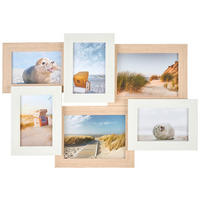 RÁM NA OBRAZOVÉ KOLÁŽE, 6 foto, 54/37/3 cm - vícebarevná, Basics, kompozitní dřevo (54/37/3cm)