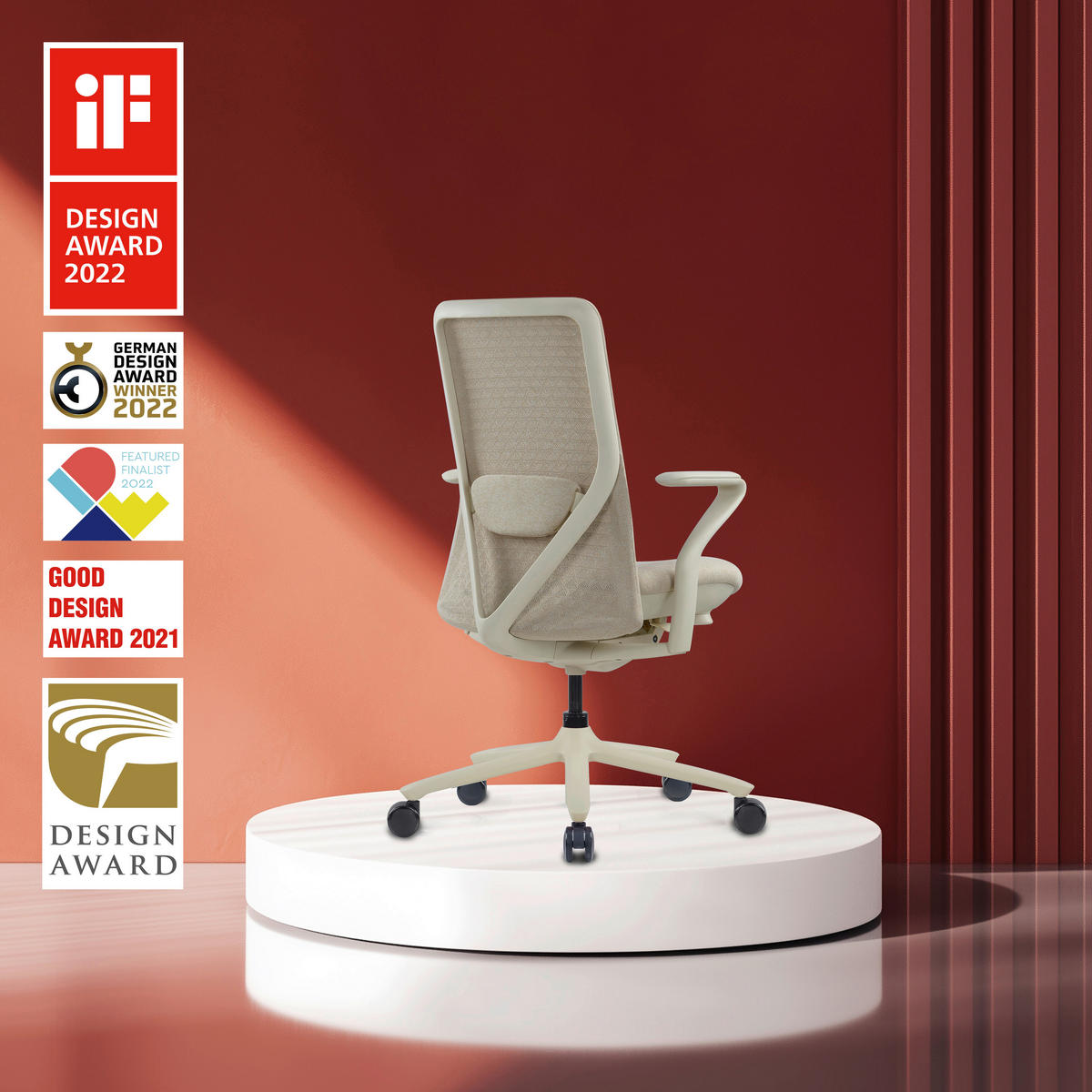 DREHSTUHL Flachgewebe Beige  - Beige, MODERN, Kunststoff/Textil (63/111/67cm) - MID.YOU