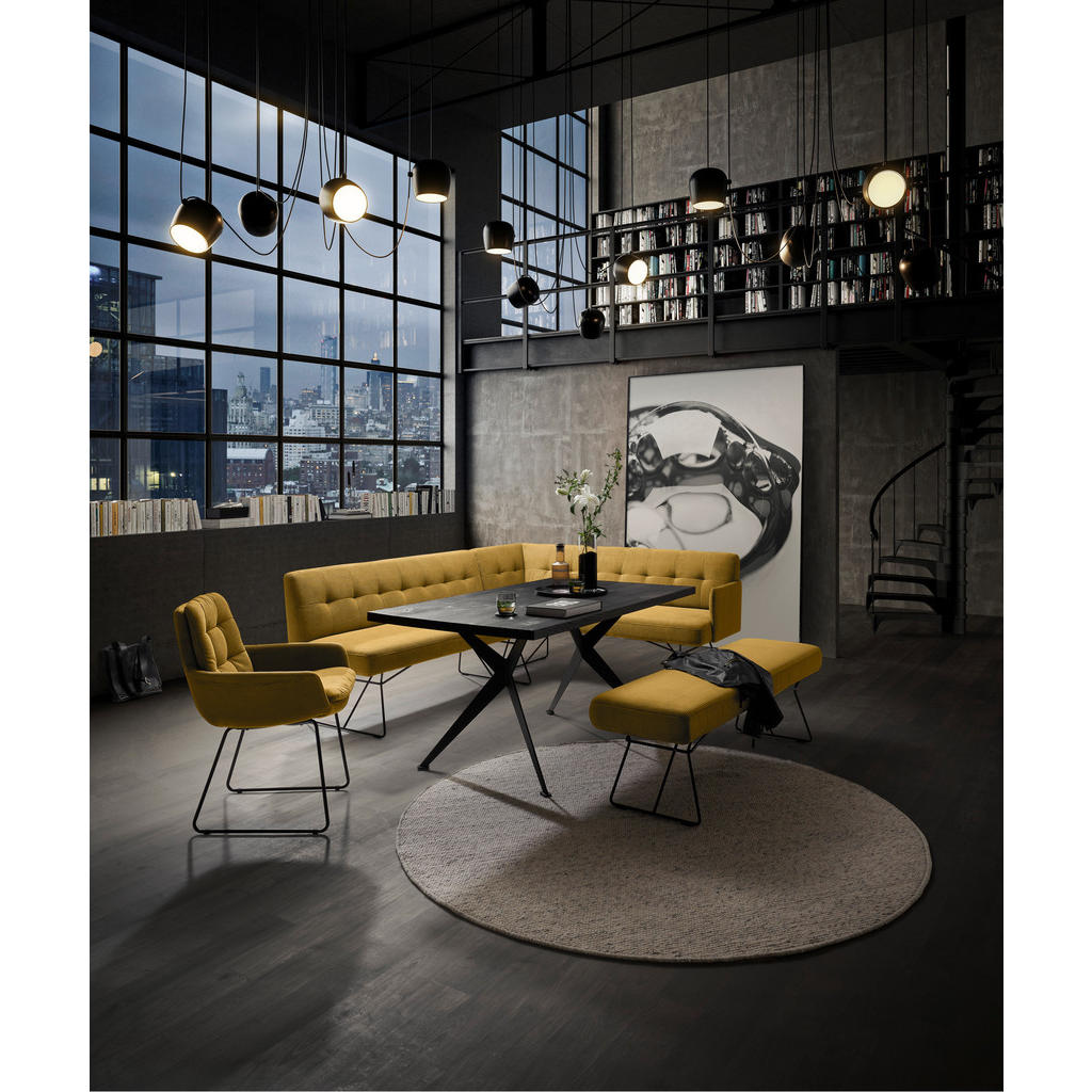 Thumbnail - Johann Jakob Eckbank, Grün, Textil, 6-Sitzer, 232x180 cm, DGM-Emissionslabel, DGM-Klimapakt, Oeko-Tex® Standard 100, Gol...