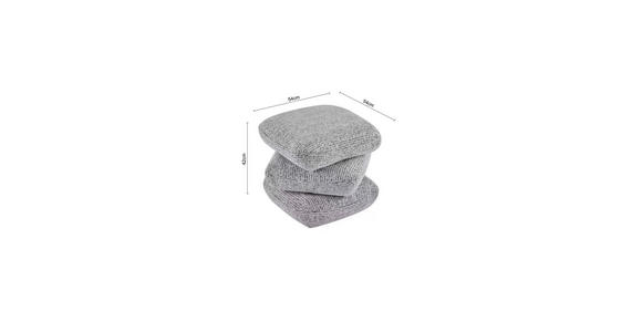 HOCKER in Holz, Textil Grau  - Grau, KONVENTIONELL, Holz/Textil (55/45/55cm) - Xora