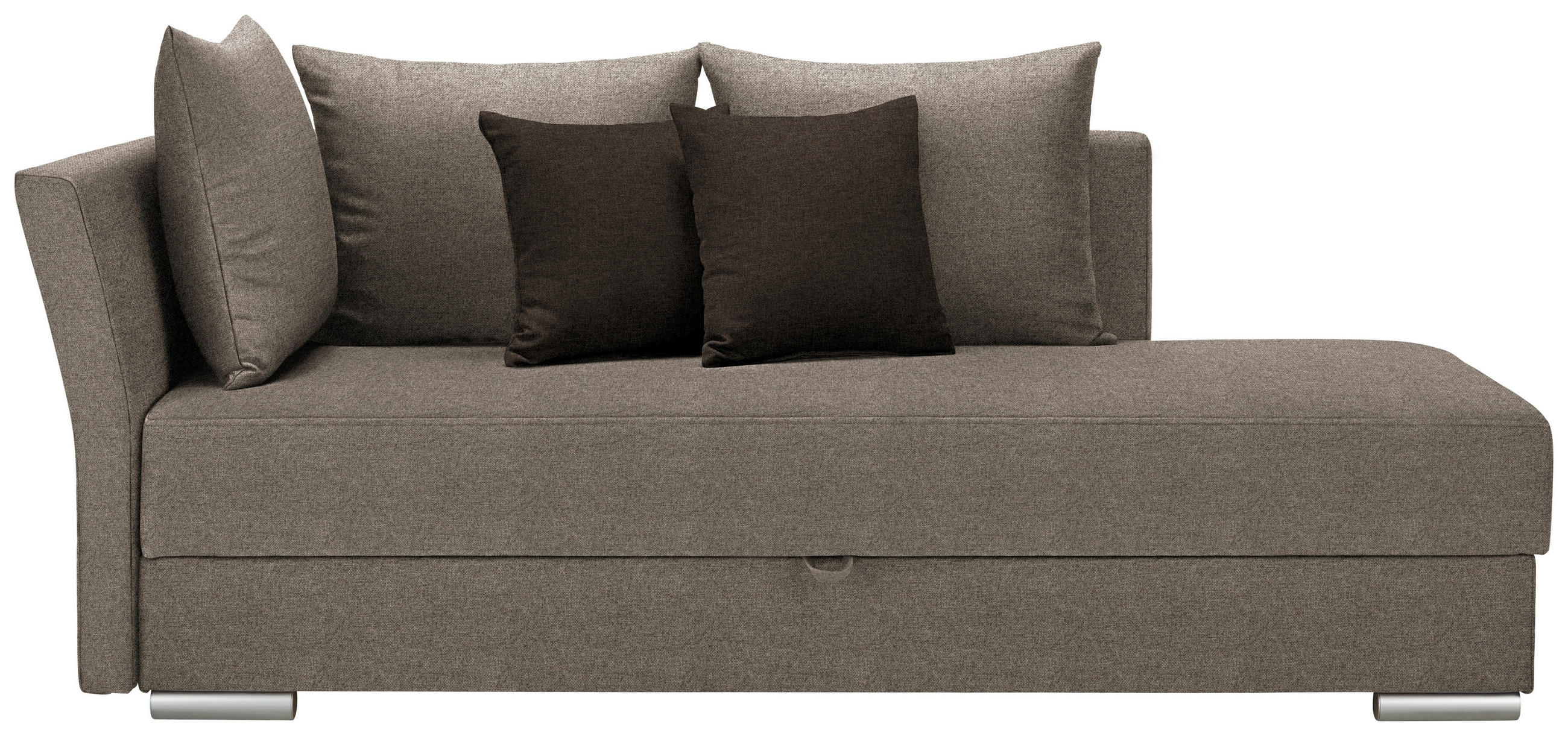 HEVERŐ textil világosbarna  - krómszínű/sötétbarna, Design, műanyag/textil (220/93/100cm) - Xora
