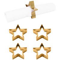 SERVIETTENRING   - Goldfarben, Design, Metall (7cm) - Echtwerk