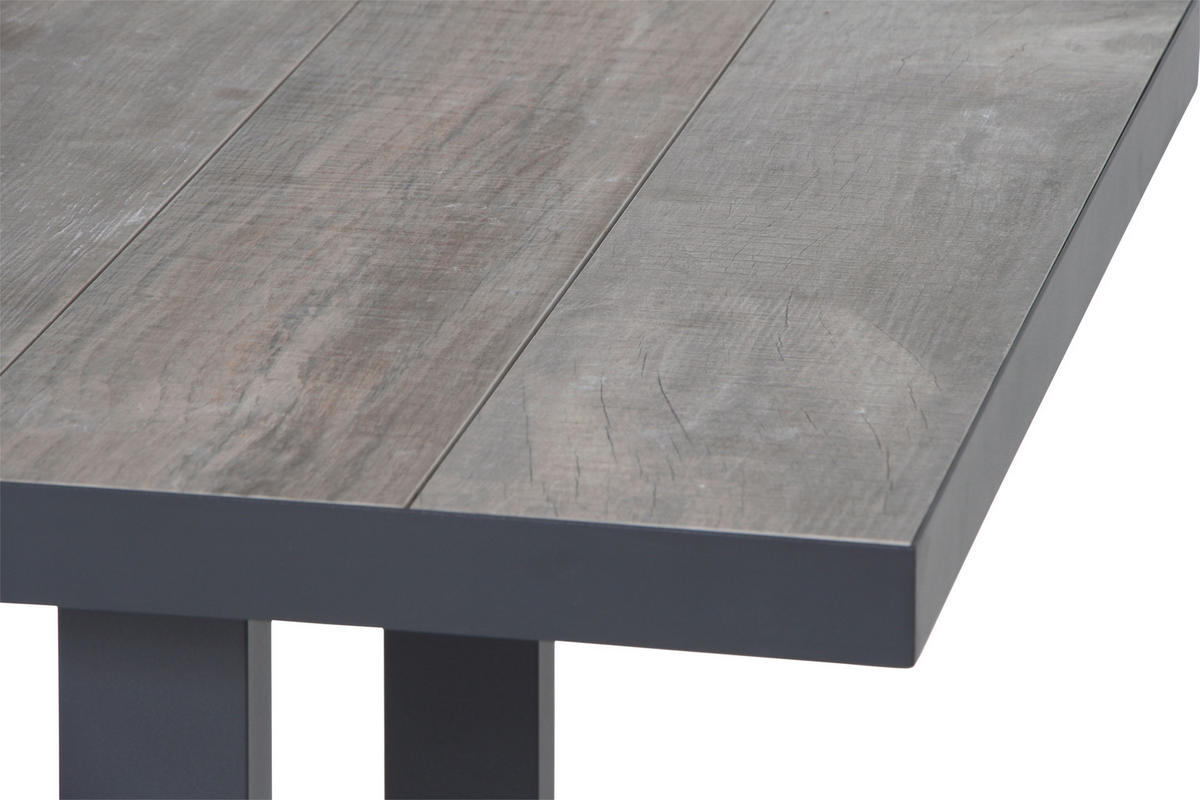 LOUNGEGARNITUR 5-teilig   302/88/219 cm Aluminium  - Grau, Basics, Keramik/Kunststoff (302/88/219cm) - Siena Garden