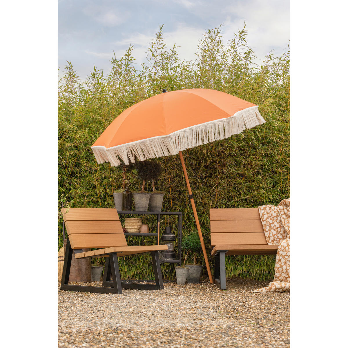 GARTENBANK 138/78/82 cm Abachi   - Schwarz/Naturfarben, MODERN, Holz/Metall (138/78/82cm) - Livetastic