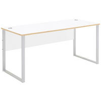 SCHREIBTISCH  in Silberfarben, Weiß, Eiche Artisan  - Silberfarben/Weiß, KONVENTIONELL, Holzwerkstoff/Metall (170/77/73cm) - MID.YOU