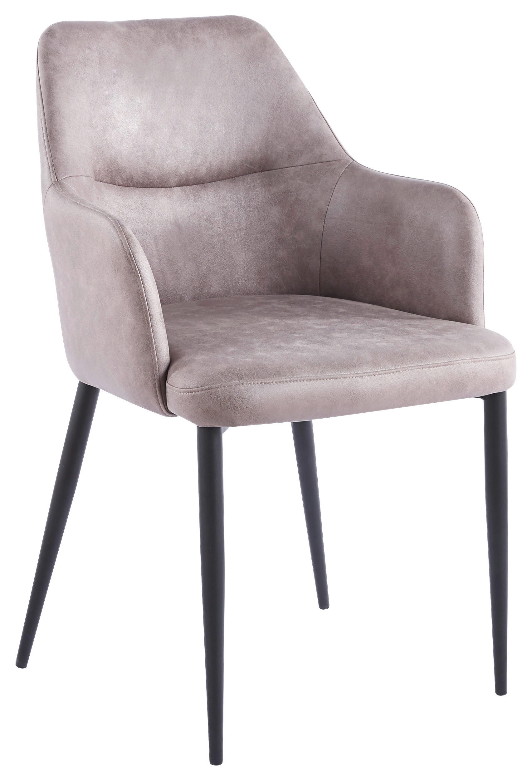 SADA STOLIČIEK S PODRÚČKAMI 2 kus - čierna/sivá, Modern, kov/textil (55/88/64cm) - MID.YOU