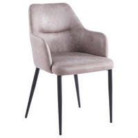 SADA ŽIDLÍ S PODRUČKAMI 2 kusy - šedá/černá, Moderní, kov/textil (55/88/64cm) - MID.YOU