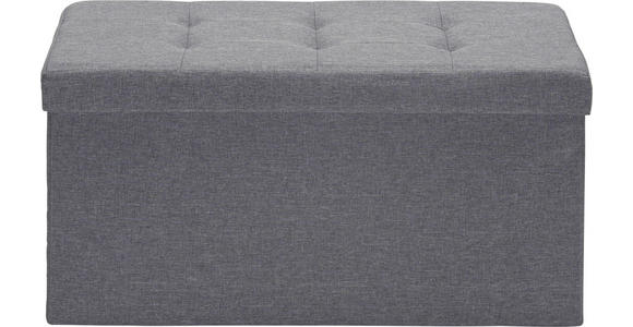 SITZBOX in Textil, Holzwerkstoff Anthrazit  - Anthrazit, Design, Holzwerkstoff/Textil (76/38/38cm) - Carryhome