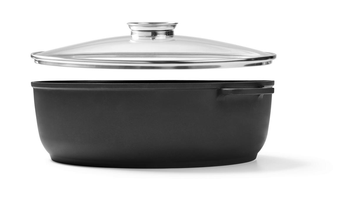 PEKÁČ 12 l - číra/čierna, Basics, kov/sklo (42/32/13,3cm) - Homeware Profession.