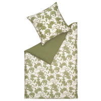 POSTEĽNÁ BIELIZEŇ, satén, krémová, zelená, biela, 140/200 cm - biela/krémová, Trend, textil (140/200cm) - Schöner Wohnen