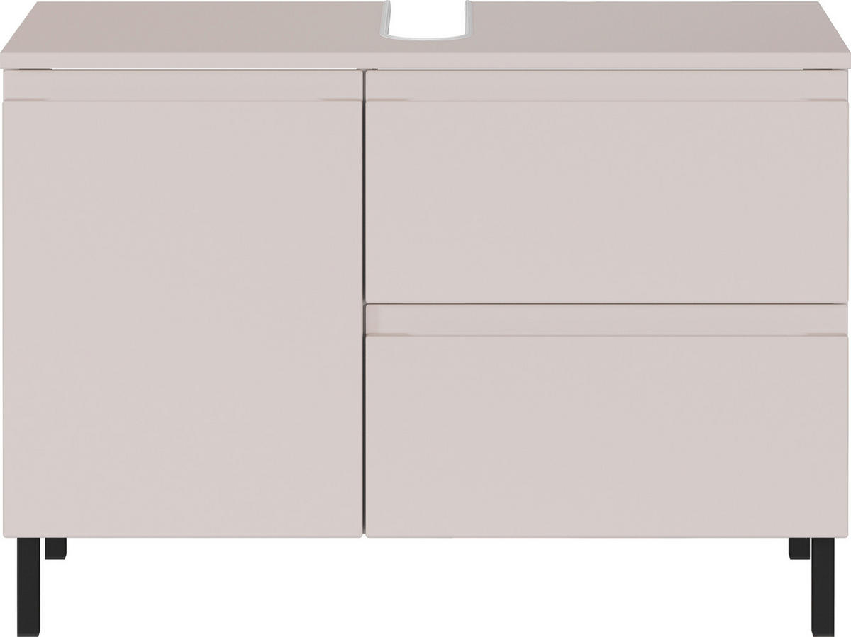 WASCHBECKENUNTERSCHRANK 80/56/34 cm  - Kaschmir/Schwarz, MODERN, Holzwerkstoff/Metall (80/56/34cm) - Germania