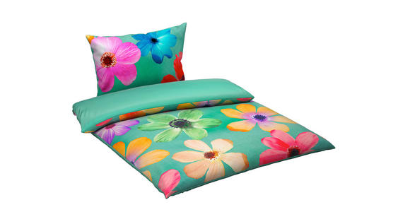 WENDEBETTWÄSCHE Satin 140/200 cm  - Multicolor/Grün, Trend, Textil (140/200cm) - Esposa