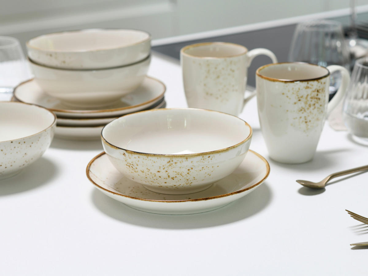 FRUKOSTSERVIS Nature Collection Creme  - cremefärgad, Basics, keramik - Creatable