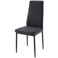 STOL, kovina, tekstil temno siva  - temno siva/črna, Design, kovina/tekstil (41/98/52cm) - Stylife
