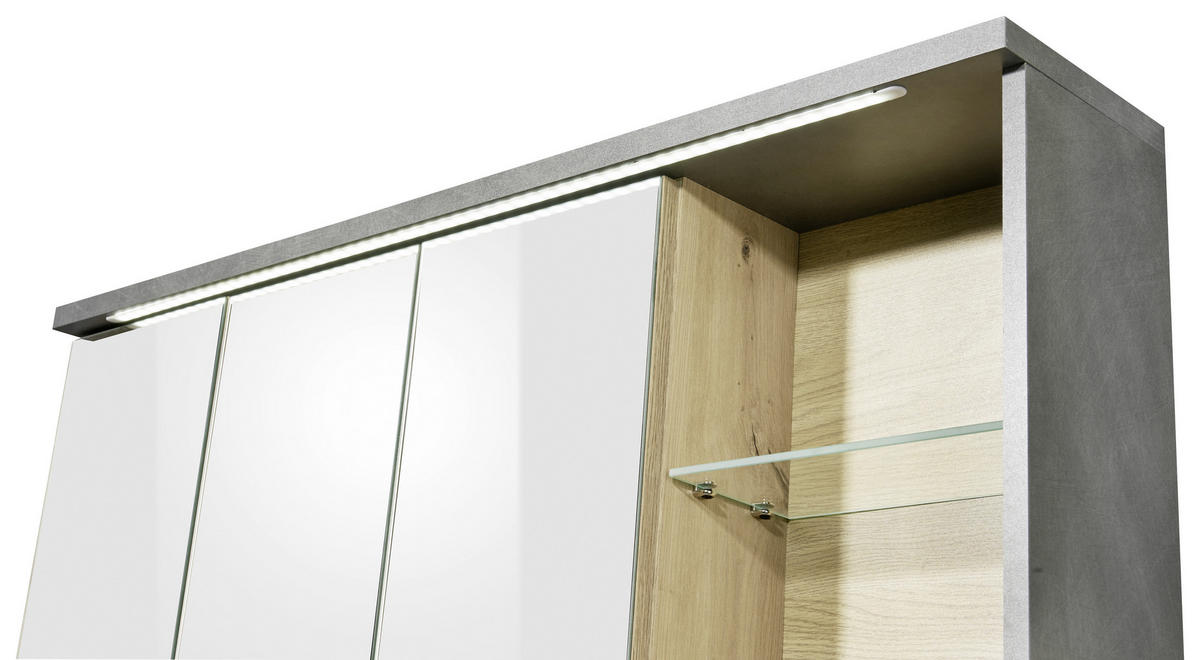 OMARA Z OGLEDALOM 110/70/21 cm  - barve kroma/antracit, Konvencionalno, umetna masa/steklo (110/70/21cm) - MID.YOU