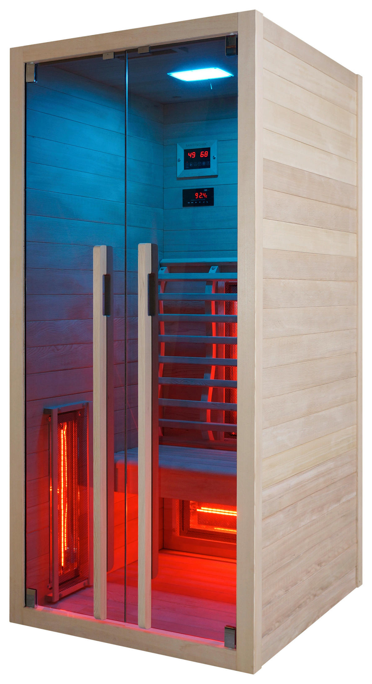 INFRAROTKABINE für 1 Personen RUBY 1  - Naturfarben, Basics, Holz (90,5/195/100cm) - Sanotechnik