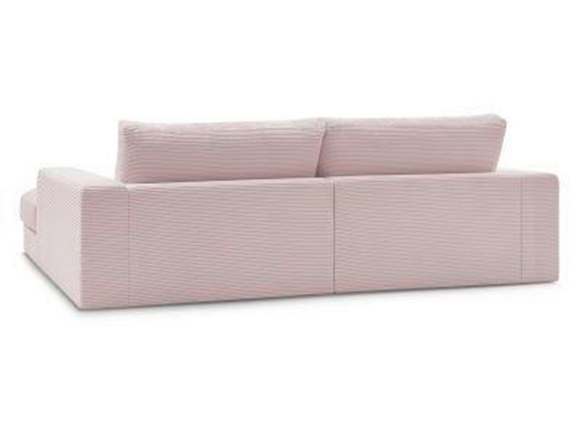 ECKSOFA  LEONARD Violett Cord  - Violett/Schwarz, MODERN, Kunststoff/Textil (159/274cm)