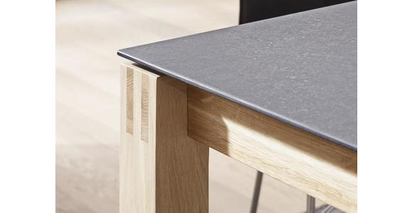 ESSTISCH in Holz, Kunststoff 180(280)/90/75 cm - Eichefarben/Graphitfarben, Design, Holz/Kunststoff (180(280)/90/75cm) - Dieter Knoll