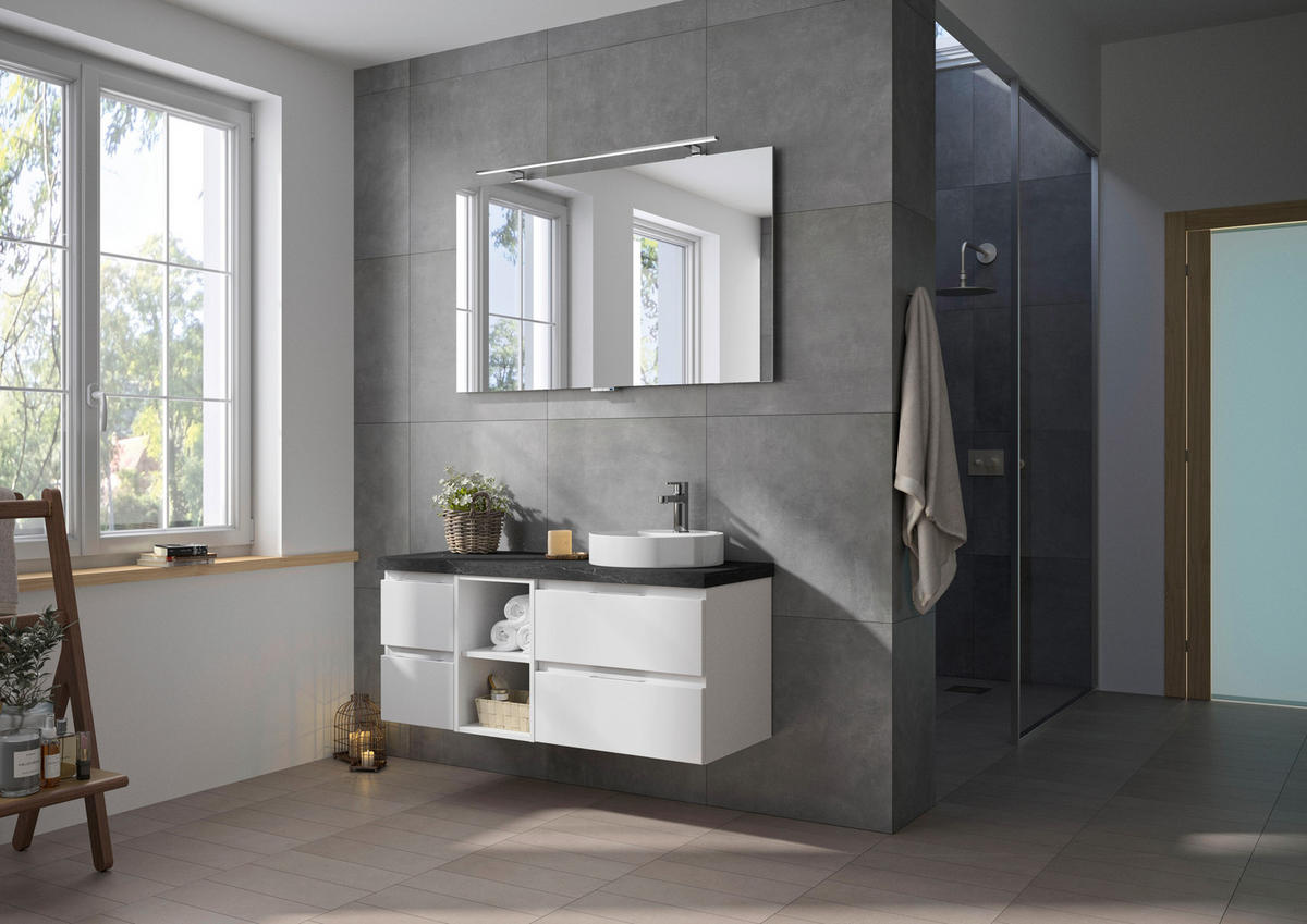 BADEZIMMER  in 120 cm  - Weiß, KONVENTIONELL, Holzwerkstoff (120cm) - Pelipal
