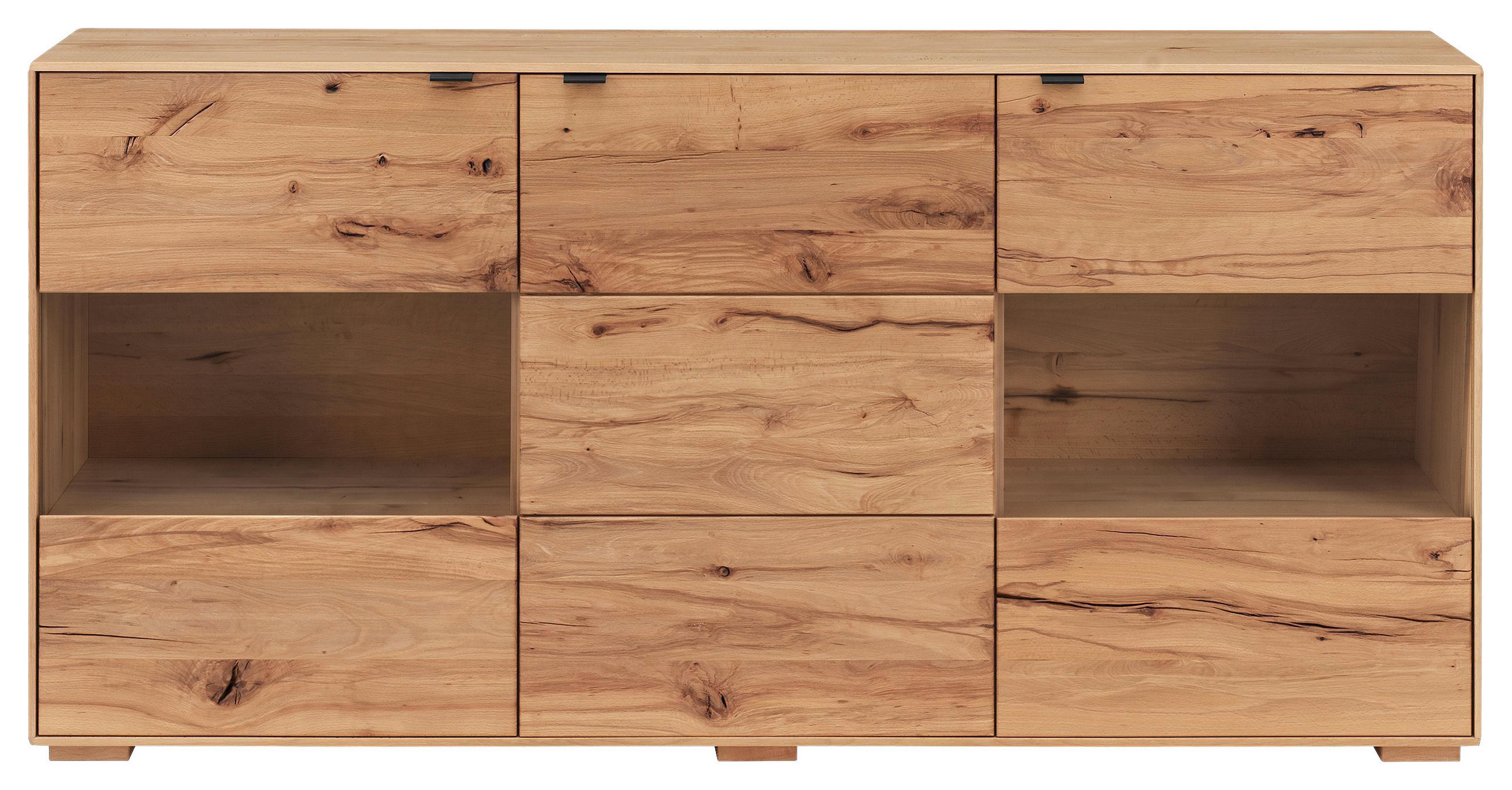 SIDEBOARD  180/85/42 cm  - Schwarz/Kernbuche, Natur, Holz/Holzwerkstoff (180/85/42cm) - Linea Natura