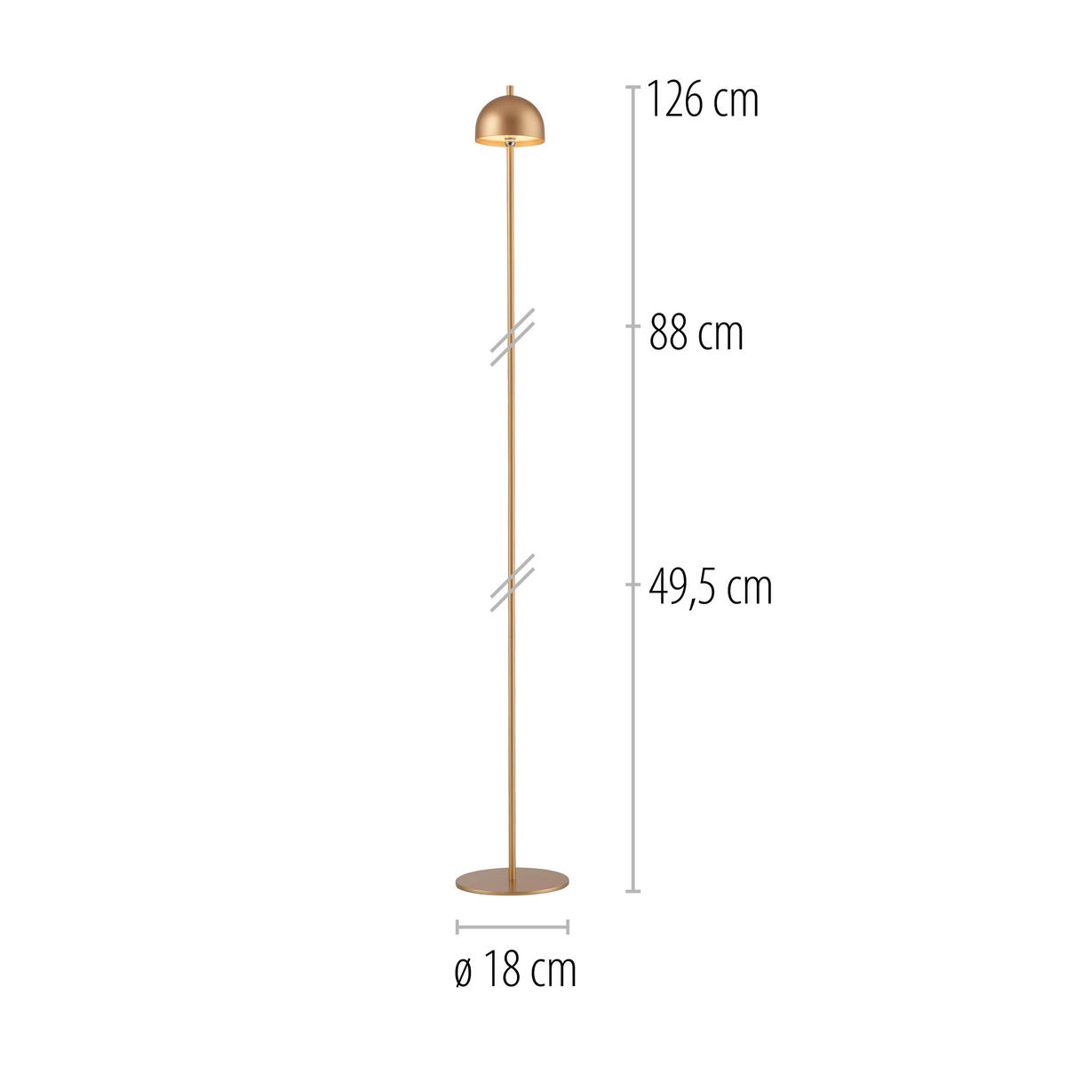 AKKU-STEHLEUCHTE 18/18/126 cm    - Hellgelb, Design, Kunststoff/Metall (18/18/126cm) - Schöner Wohnen