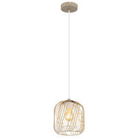 HÄNGLAMPA DICHTI 18/150 cm  - vit/sandfärgad, Basics, metall/plast (18/150cm) - Globo