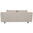 SCHLAFSOFA Lia in Webstoff Graubraun  - Graubraun/Schwarz, Design, Textil/Metall (197/84/92,5cm) - Hom`in